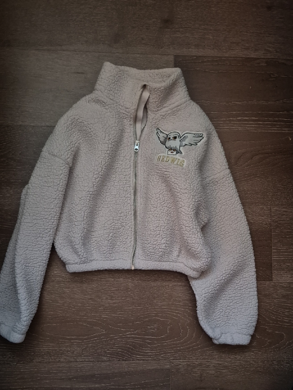 H&M Light Beige Sherpa Zip Jacket Hedwig